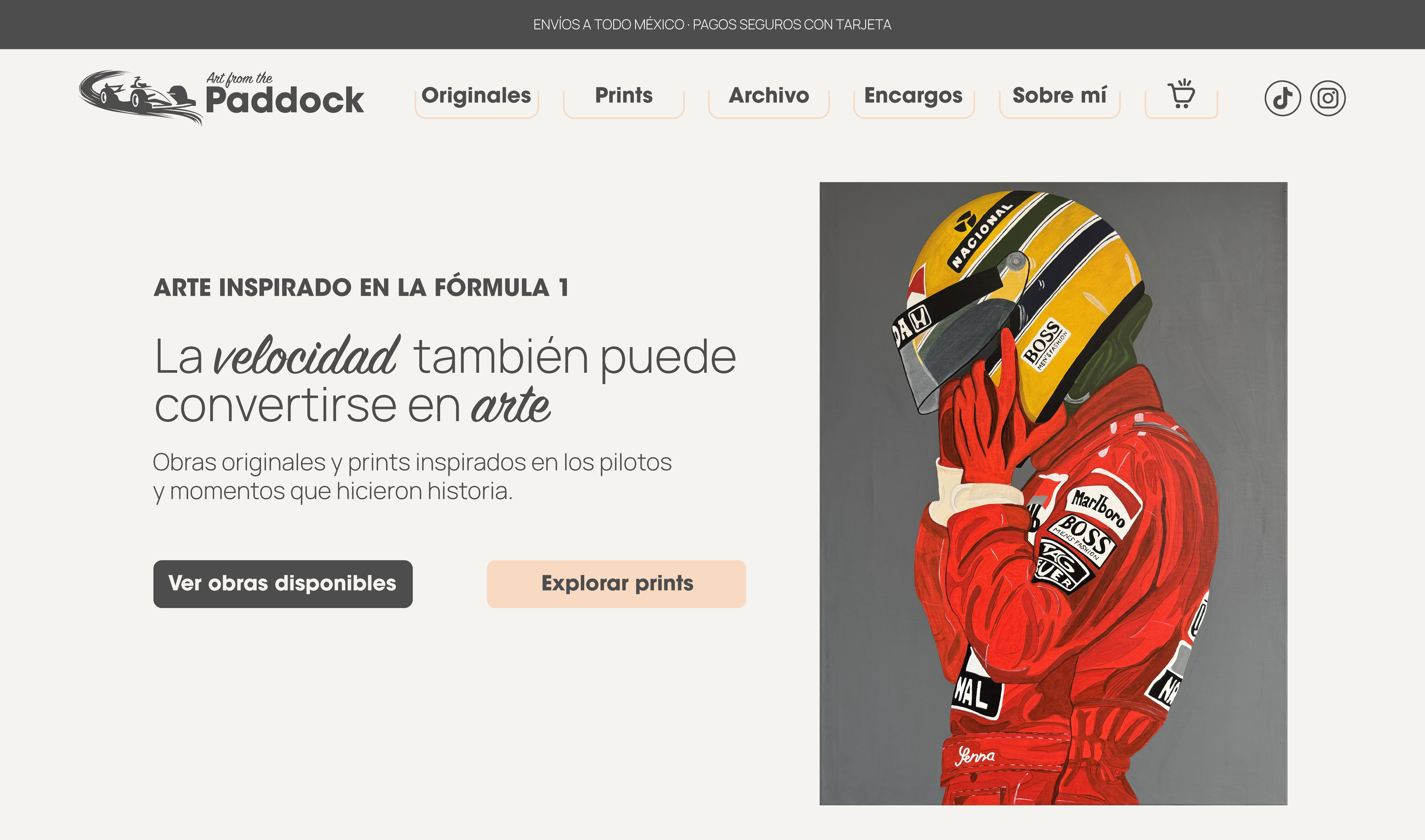 Portada de Art from the Paddock: arte inspirado en la Fórmula 1